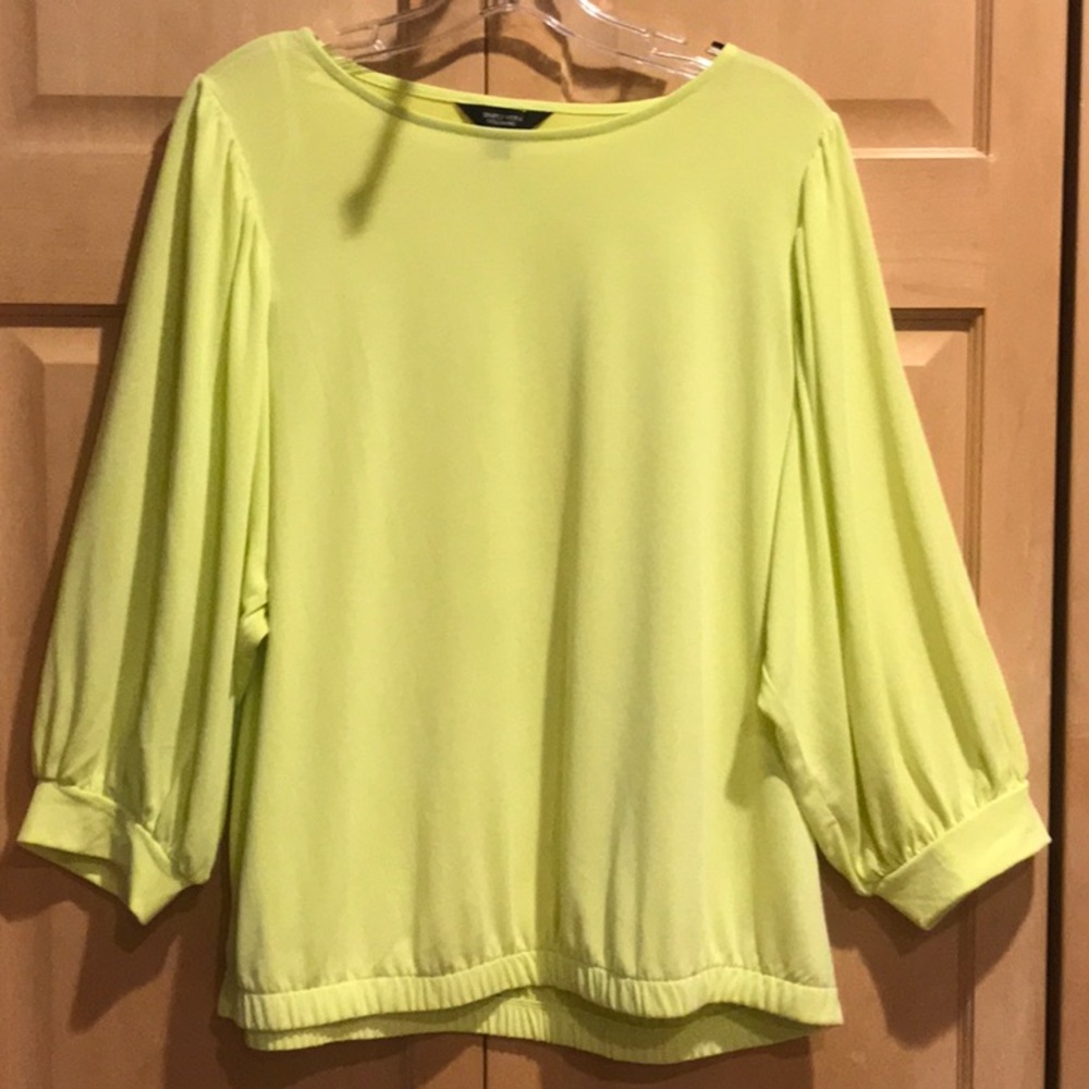 New Simply Vera Vera Wang Puff Sleeve Blouse